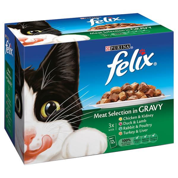 Felix Mixed Selection in Gravy 12 x 100g pouch