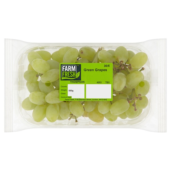 Farm Fresh Green Grapes 500g