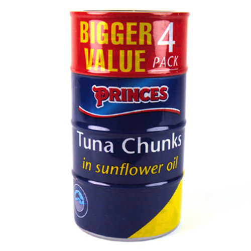 Princes Tuna Chunks in Sunflower Oil **MULTI PACK**4 cans x 145g