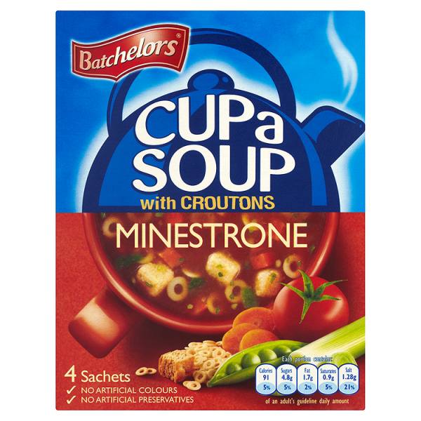 Batchelors Cup a Soup with Croutons Minestrone 4 Sachets 94g