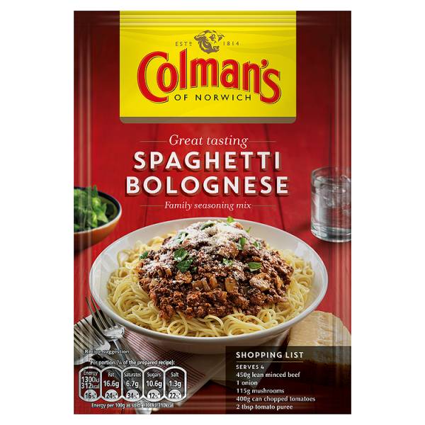 Colman's Spaghetti Bolognese Recipe Mix44g