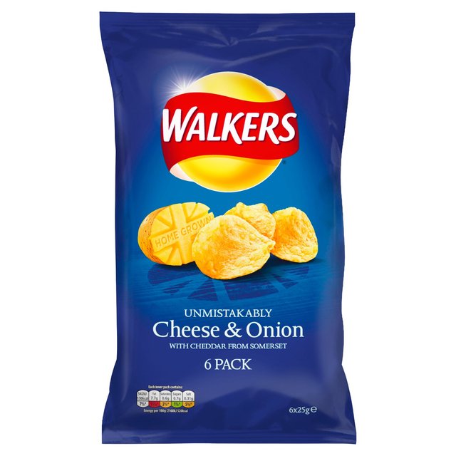 Walkers Cheese and Onion Crisps 32.5g Bag