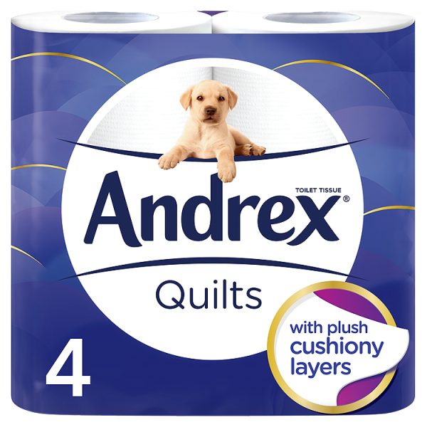 Andrex Ultimate Quilts 3 Ply Toilet Paper x 4 Rolls
