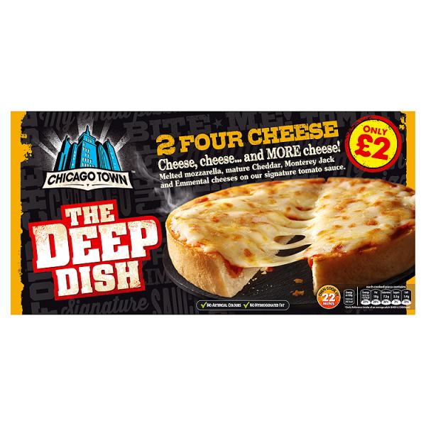 Chicago Town The Deep Dish 4 Cheese Pizzas x2 ** FROZEN **