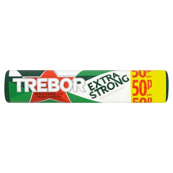Trebor Extra Strong Peppermint Mints Roll 41g
