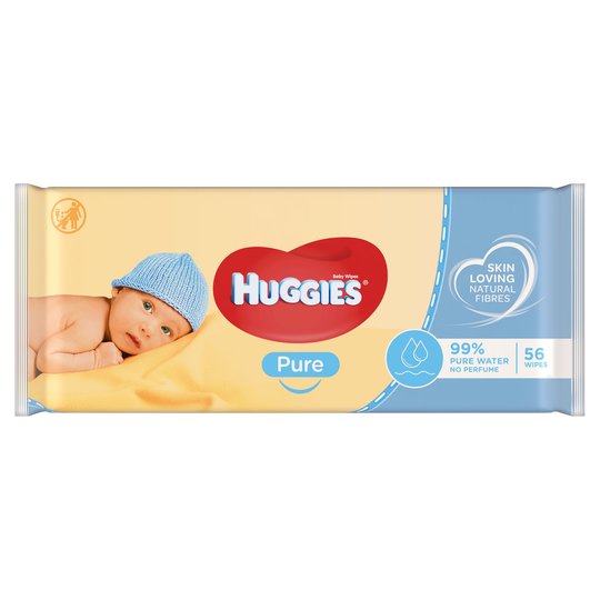 Huggies Pure Baby Wipes 56 wipes
