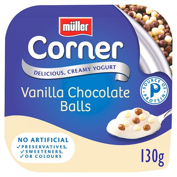 Muller Corner Vanilla Yogurt with Chocolate Balls 130g