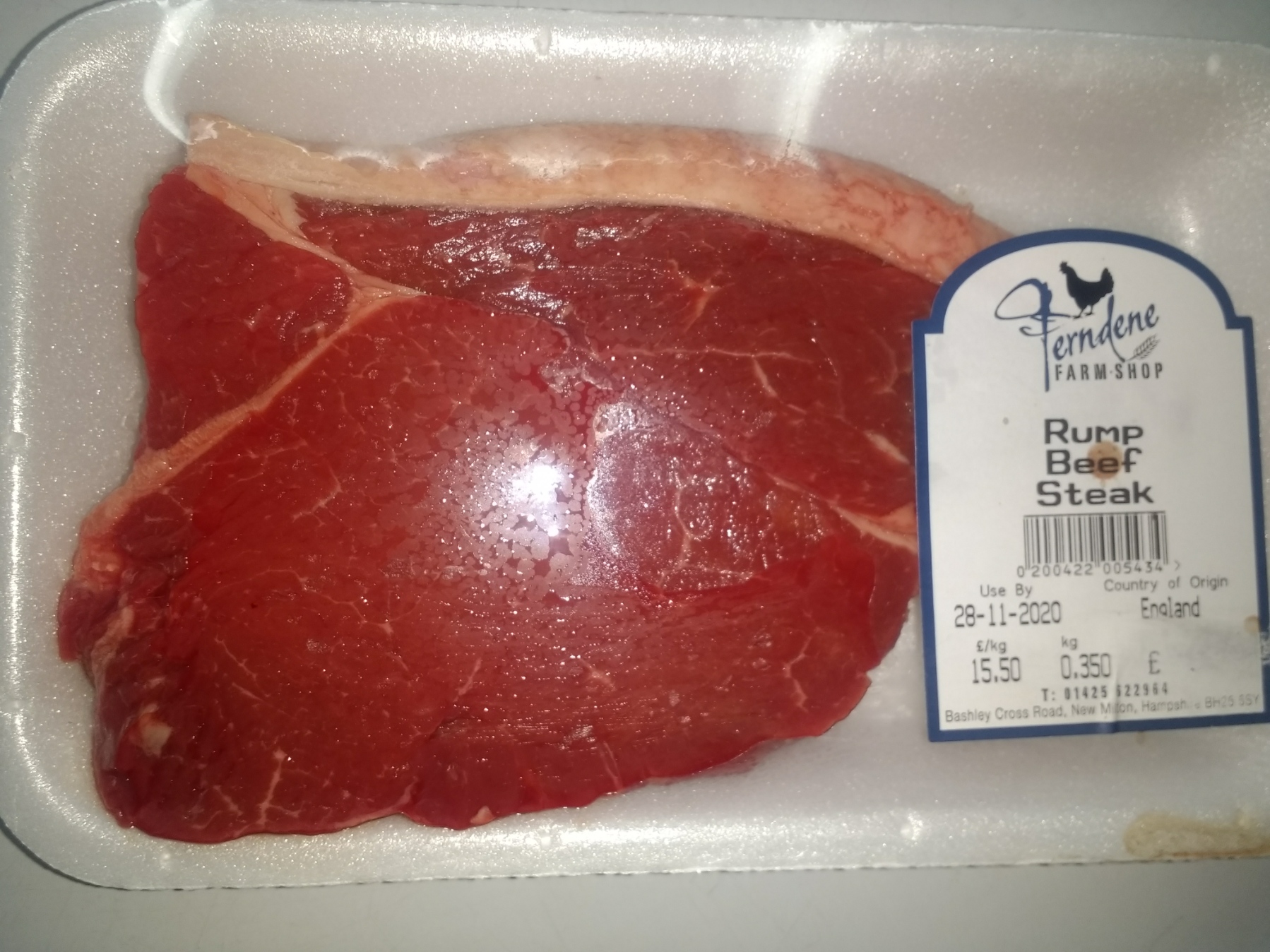 Ferndene Farm Top Rump Steak 200g ** FROZEN **