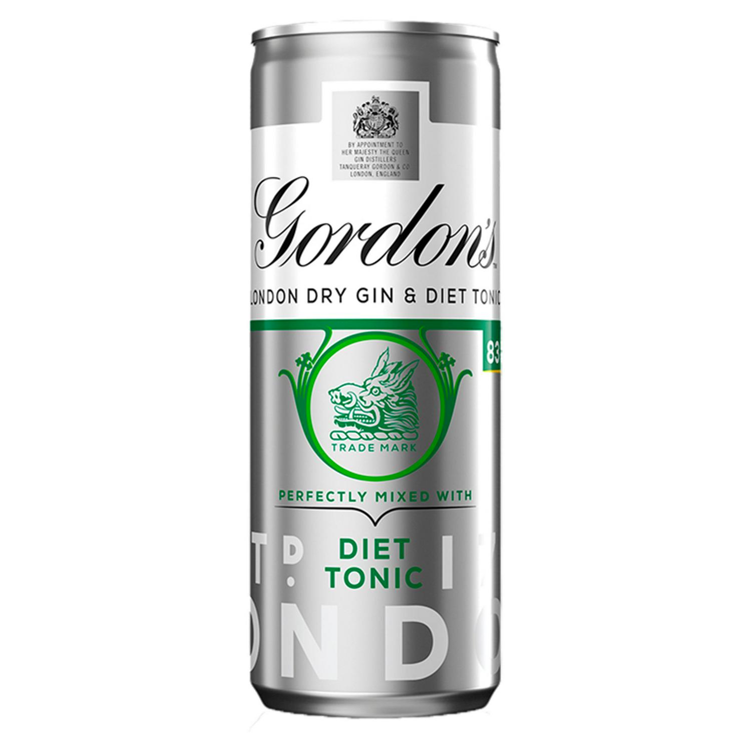 Gordon's London Dry Gin and Diet Tonic 250ml