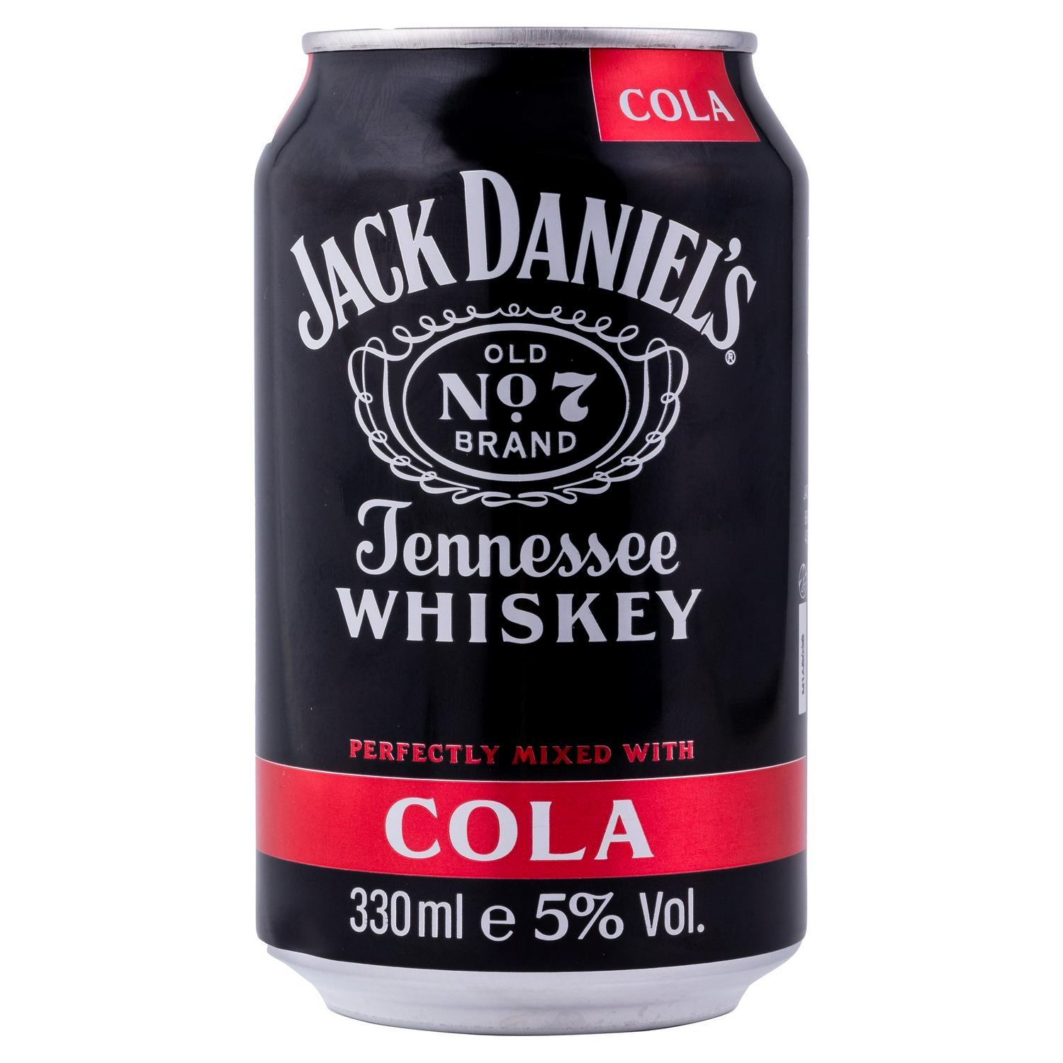 Jack Daniel's Tennessee Whiskey Cola 330ml Can