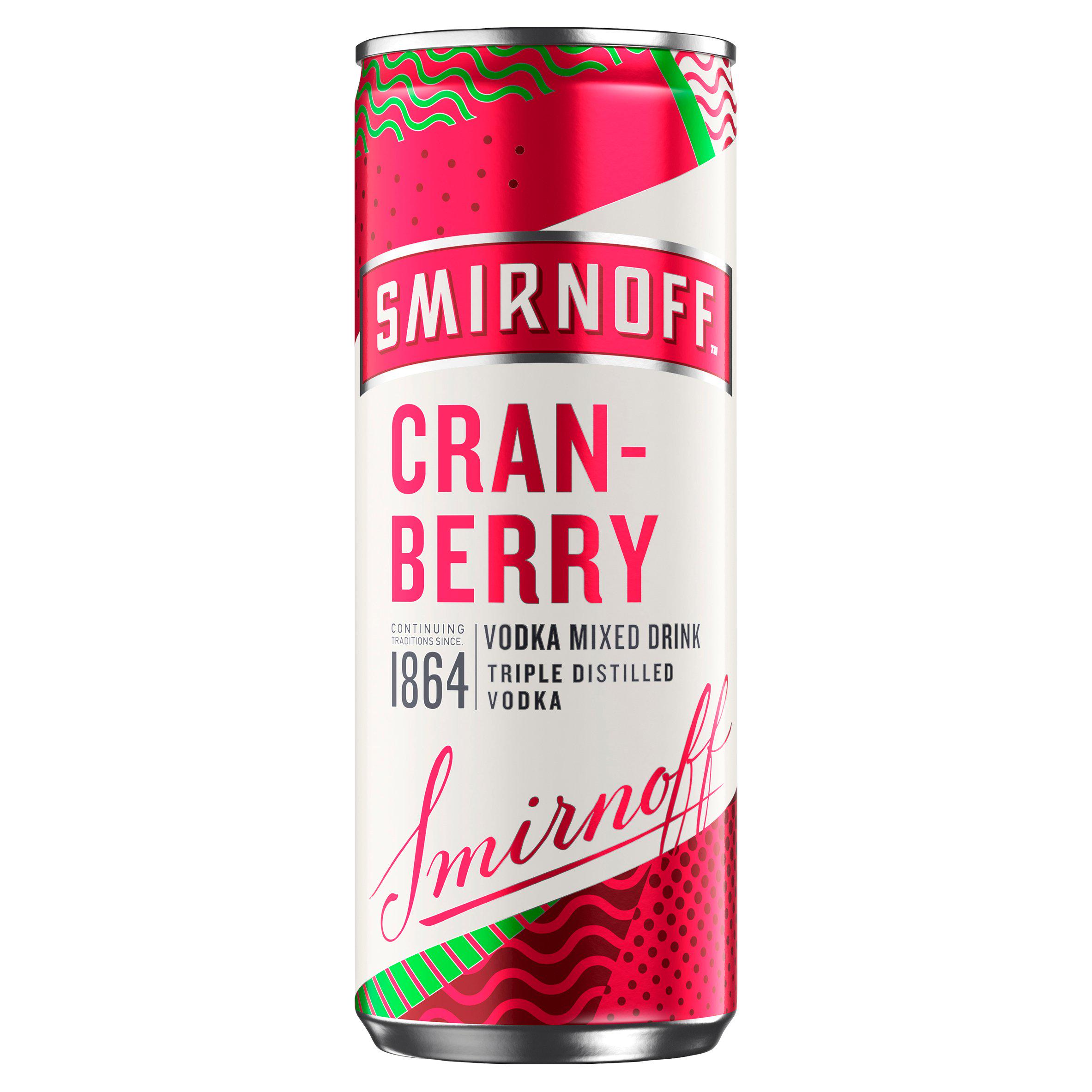 Smirnoff Red Label Vodka & Cranberry 250ml Premix Can