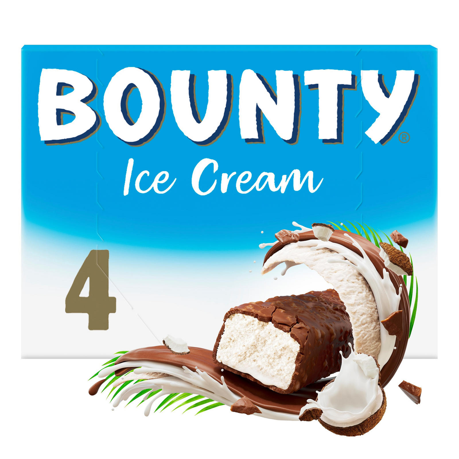 Bounty Chocolate & Coconut Ice Cream Bars x 4 ** FROZEN **
