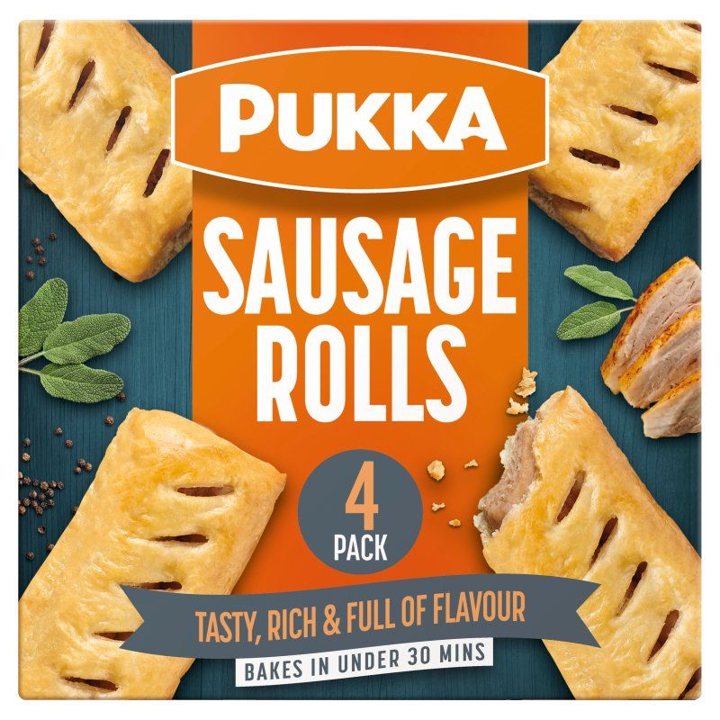 Pukka 4 Sausage Rolls *** FROZEN ***