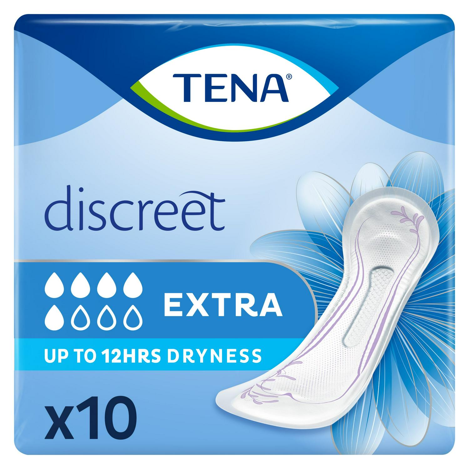 Tena Discreet Extra Pads x 10