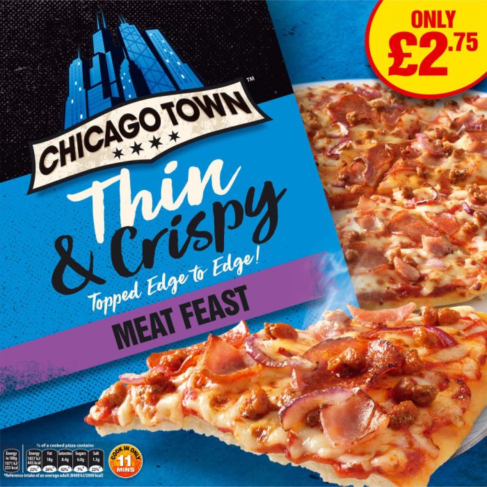 Chicago Town Thin and Crispy Meat Feast 325g ** FROZEN **