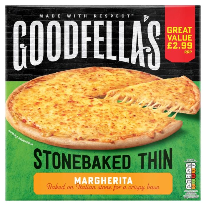 Goodfellas Stonebaked Thin Pizza Margherita 345g ** FROZEN **