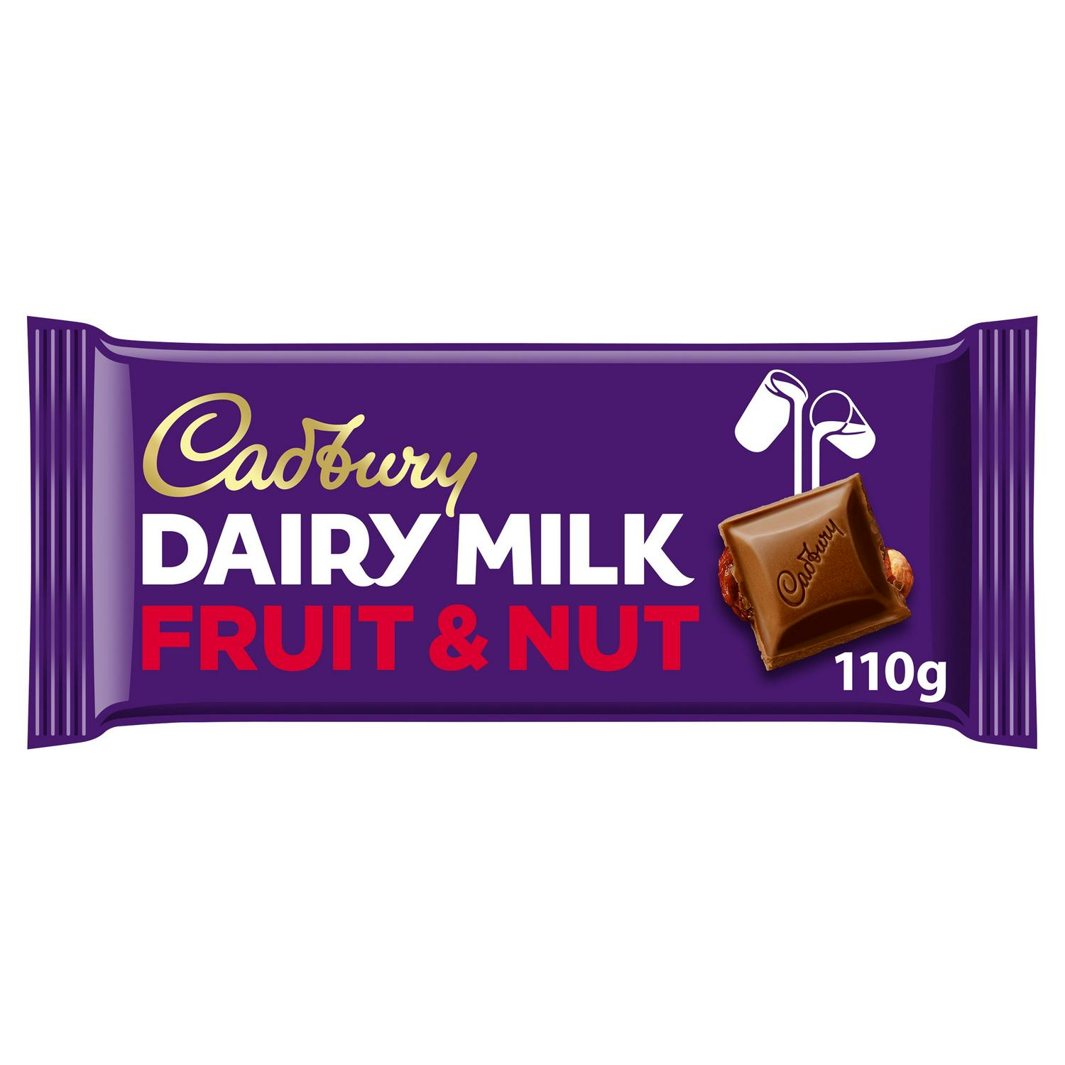 Cadbury Dairy Milk Chocolate Fruit and Nut Bar 110g