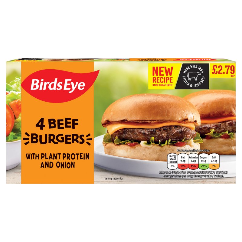 Birds Eye 4 Beef Burgers 227g